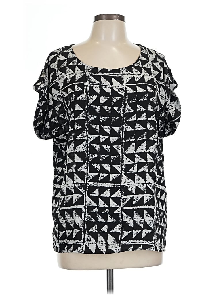 Pre-owned Forever 21 Short Sleeve Blouse In Silver