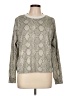 Nine West Animal Print Silver Pullover Sweater Size XL - photo 1