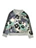 Adidas 100% Polyester Print Green Track Jacket Size 6 - photo 1