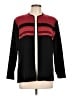misook 100% Acrylic Color Block Black Long Sleeve Blouse Size Lg Petite - photo 1