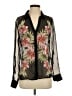 Cache 100% Polyester Floral Black Long Sleeve Blouse Size S - photo 1