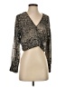 Zara Silver 3/4 Sleeve Blouse Size S - photo 1