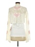 Romwe 100% Acrylic Hearts White Ivory Cardigan Size M - photo 2