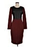 BCBGMAXAZRIA Color Block Burgundy Cocktail Dress Size M - photo 1