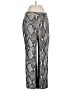 Diane von Furstenberg Animal Print Silver Casual Pants Size 2 - photo 1