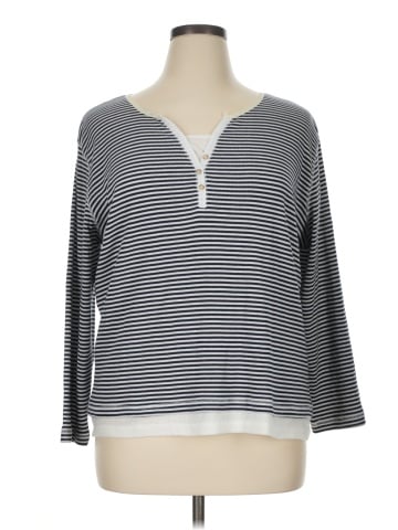 Denim & Co Long Sleeve Henley (view 1)