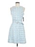 Taylor Tweed Plaid Blue Casual Dress Size 6 - photo 1