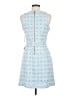 Taylor Tweed Plaid Blue Casual Dress Size 6 - photo 2