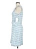 Taylor Tweed Plaid Blue Casual Dress Size 6 - photo 5