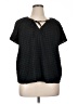 Style&Co Black Short Sleeve Blouse Size 1X - photo 1