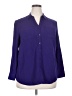Talbots 100% Polyester Purple 3/4 Sleeve Blouse Size 2X Petite - photo 1