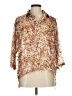 Feratelli 100% Polyester Animal Print Brown 3/4 Sleeve Blouse Size M - photo 1
