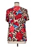 INC International Concepts Animal Print Red Short Sleeve Blouse Size 1X - photo 2