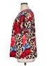 INC International Concepts Animal Print Red Short Sleeve Blouse Size 1X - photo 5