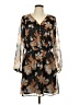 Daniel Rainn 100% Polyester Print Brown Casual Dress Size L - photo 1