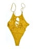 MATTE Collection Solid Yellow One Piece Swimsuit Size XL - photo 2