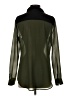Romeo & Juliet Couture 100% Polyester Color Block Green Long Sleeve Blouse Size S - photo 2