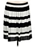 H&M 100% Polyester Stripes Black Casual Skirt Size M - photo 1