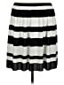H&M 100% Polyester Stripes Black Casual Skirt Size M - photo 2