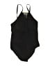 Amoressa Solid Black One Piece Swimsuit Size 14 - photo 1