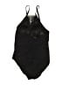 Amoressa Solid Black One Piece Swimsuit Size 14 - photo 2