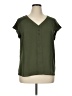 Fortune + Ivy 100% Polyester Green Short Sleeve Blouse Size XL - photo 1