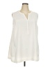 J.Jill 100% Polyester Ivory Sleeveless Blouse Size 2X - photo 1