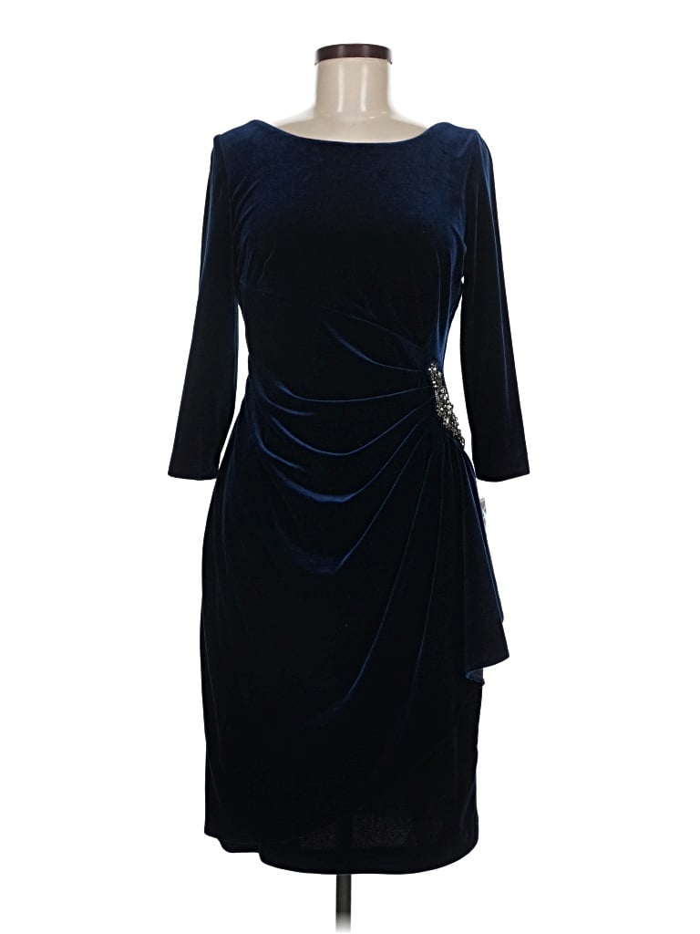 Pre-owned Alex Evenings Cocktail Dress In Blue
