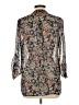 About A Girl 100% Polyester Paisley Gray 3/4 Sleeve Blouse Size L - photo 2