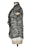 Studio Spa 100% Polyester Animal Print Silver Short Sleeve Blouse Size M - photo 5