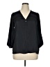 Collective Concepts 100% Polyester Black 3/4 Sleeve Blouse Size XL - photo 1