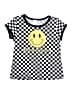Unbranded Checkered-gingham Black Short Sleeve T-Shirt Size 14 - photo 1