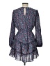 City Triangles 100% Polyester Paisley Blue Casual Dress Size L - photo 2