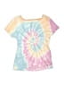 Justice Tie-dye Pink Short Sleeve Top Size 12 - photo 1