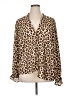 Torrid 100% Polyester Animal Print Brown Long Sleeve Blouse Size 1X Plus (1) - photo 1