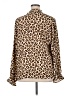 Torrid 100% Polyester Animal Print Brown Long Sleeve Blouse Size 1X Plus (1) - photo 2