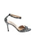 Manolo Blahnik Animal Print Gray Sandals Size EU 37 1/2 - photo 1