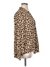 Torrid 100% Polyester Animal Print Brown Long Sleeve Blouse Size 1X Plus (1) - photo 4