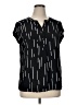 Monday Fun 100% Polyester Black Short Sleeve Blouse Size XL - photo 1
