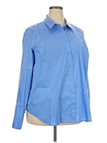 Universal Standard Long Sleeve Button-Down Shirt (view 1)