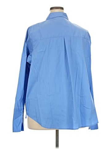 Universal Standard Long Sleeve Button-Down Shirt (view 2)