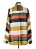 Mystree 100% Polyester Color Block Yellow Green Long Sleeve Blouse Size L - photo 2