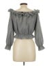 Hyfve Gray 3/4 Sleeve Blouse Size L - photo 2