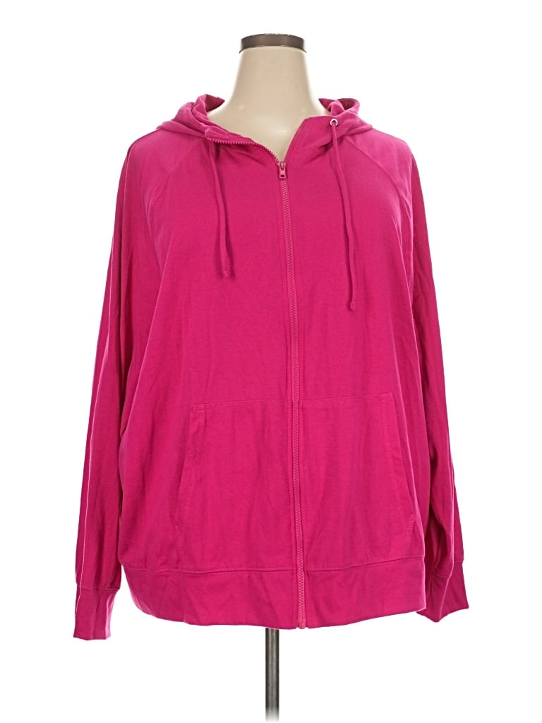 Pre-owned Athletic Works Zip Up Hoodie In Pink