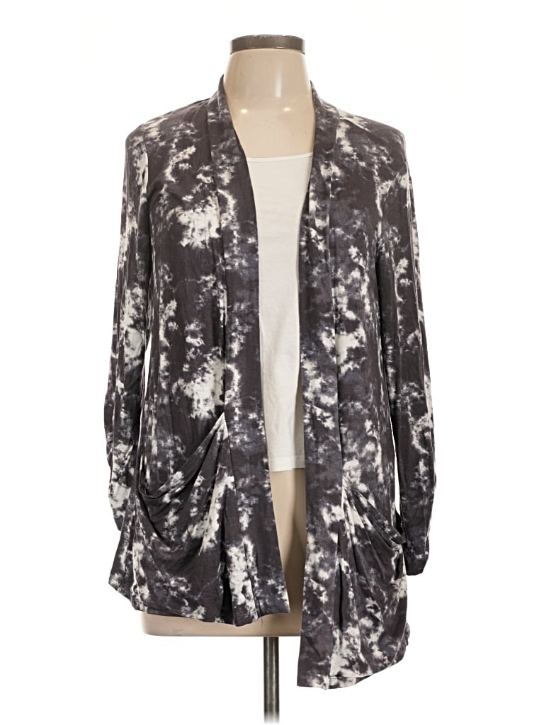 Bobeau Cardigan Sweater In Gray