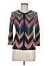 Tabitha 100% Cotton Chevron-herringbone Blue Cardigan Size M - photo 1