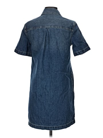 Madewell Denim Boxy Shirtdress in Demarco Wash (view 2)