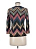 Tabitha 100% Cotton Chevron-herringbone Blue Cardigan Size M - photo 2
