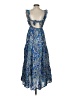 MNG 100% Cotton Paisley Blue Cocktail Dress Size 2 - photo 2