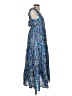 MNG 100% Cotton Paisley Blue Cocktail Dress Size 2 - photo 4